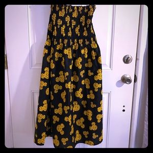 Disney Animal Print strapless Dress NWT